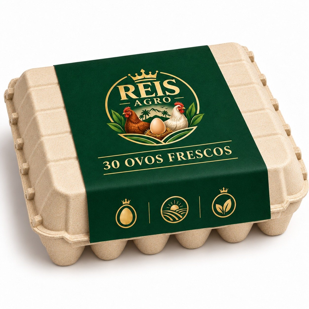 Caixa com 30 ovos